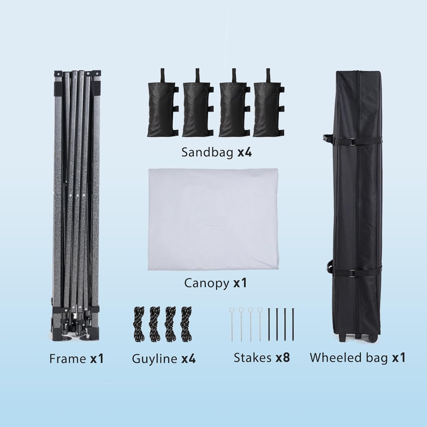 Amada 10x10ft 1-Person Setup Pop Up Canopy Tent - Easy Outdoor Sun Shade for Events, Parties, Camping, Gazebo with Wheel Cover Bag, Beach Tent with 3-Speed Adjustable Height,White - Image 7