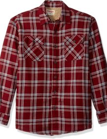 Men's Long Sleeve Sherpa Lined Shirt Jacket